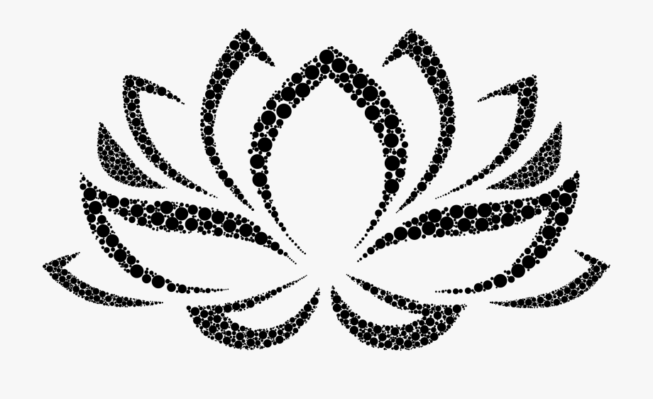 Lotus Flower Clipart Black And White