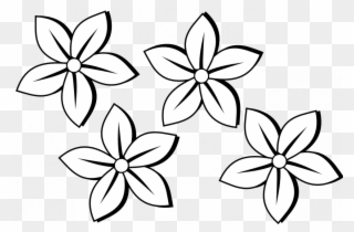 Free PNG Flower Black And White Clip Art Download