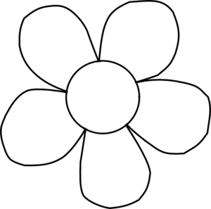 Flower black and white simple flower clipart black and white
