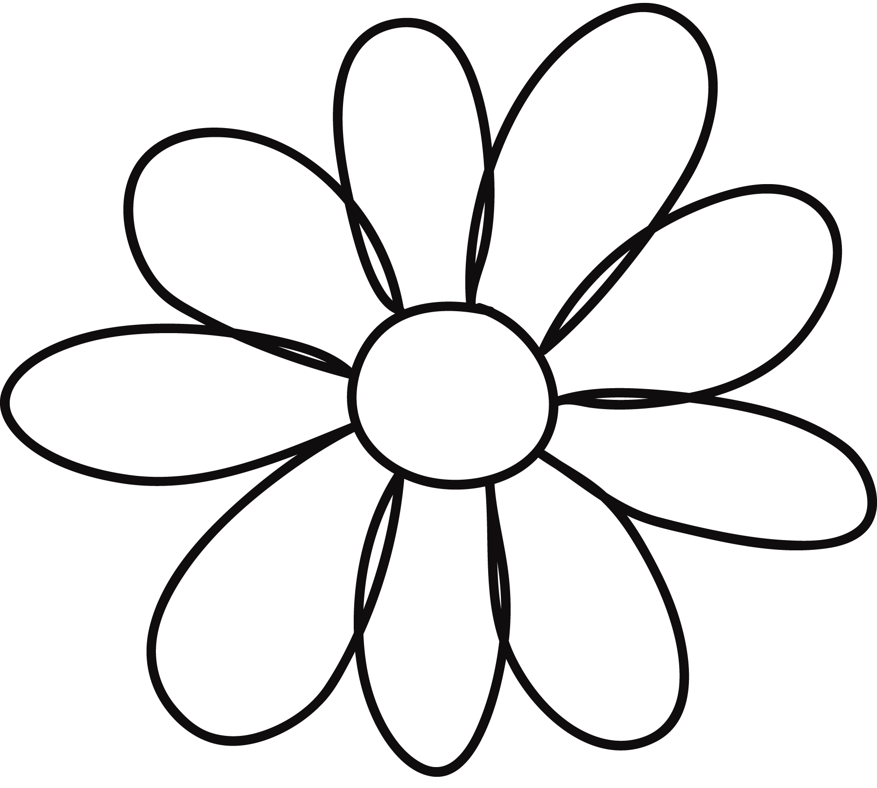 Petal flower template.