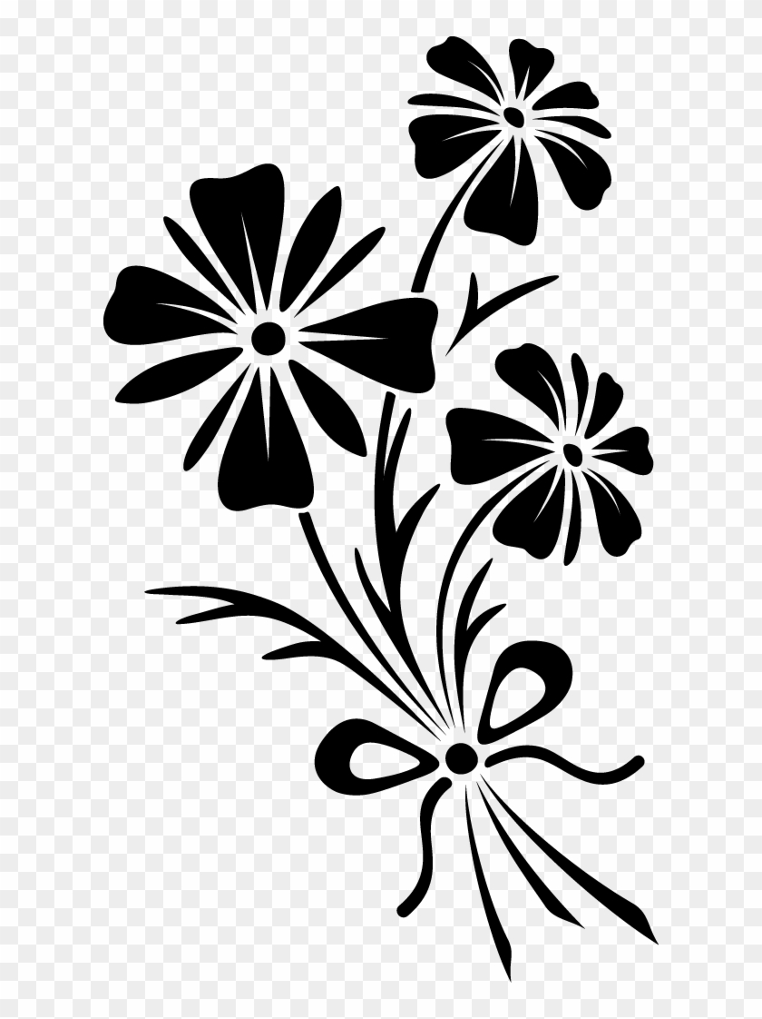Flower black white.