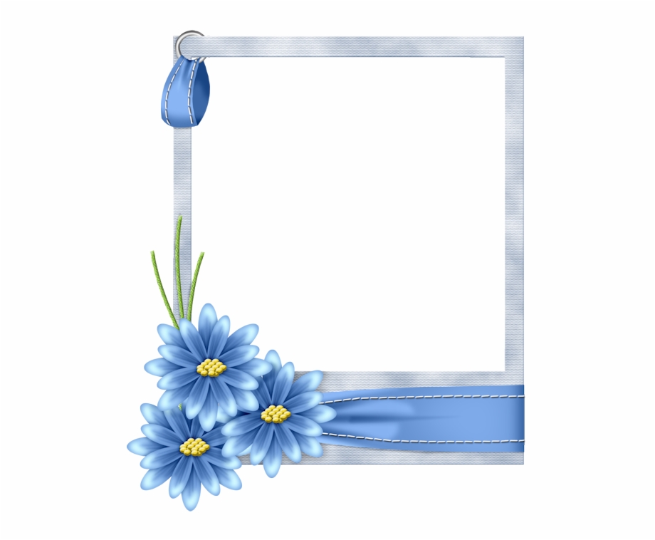 Clipart Borders Blue Flower