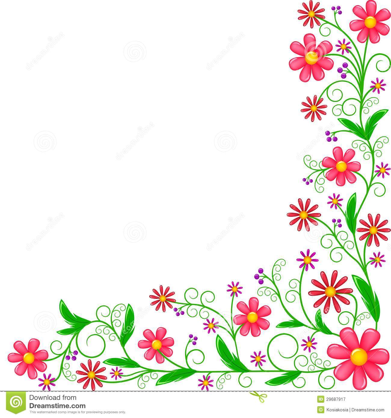 Flower Border Design Clipart