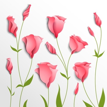 Elegant flower border free vector download