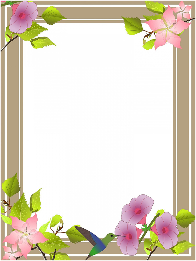 flower clipart border frame