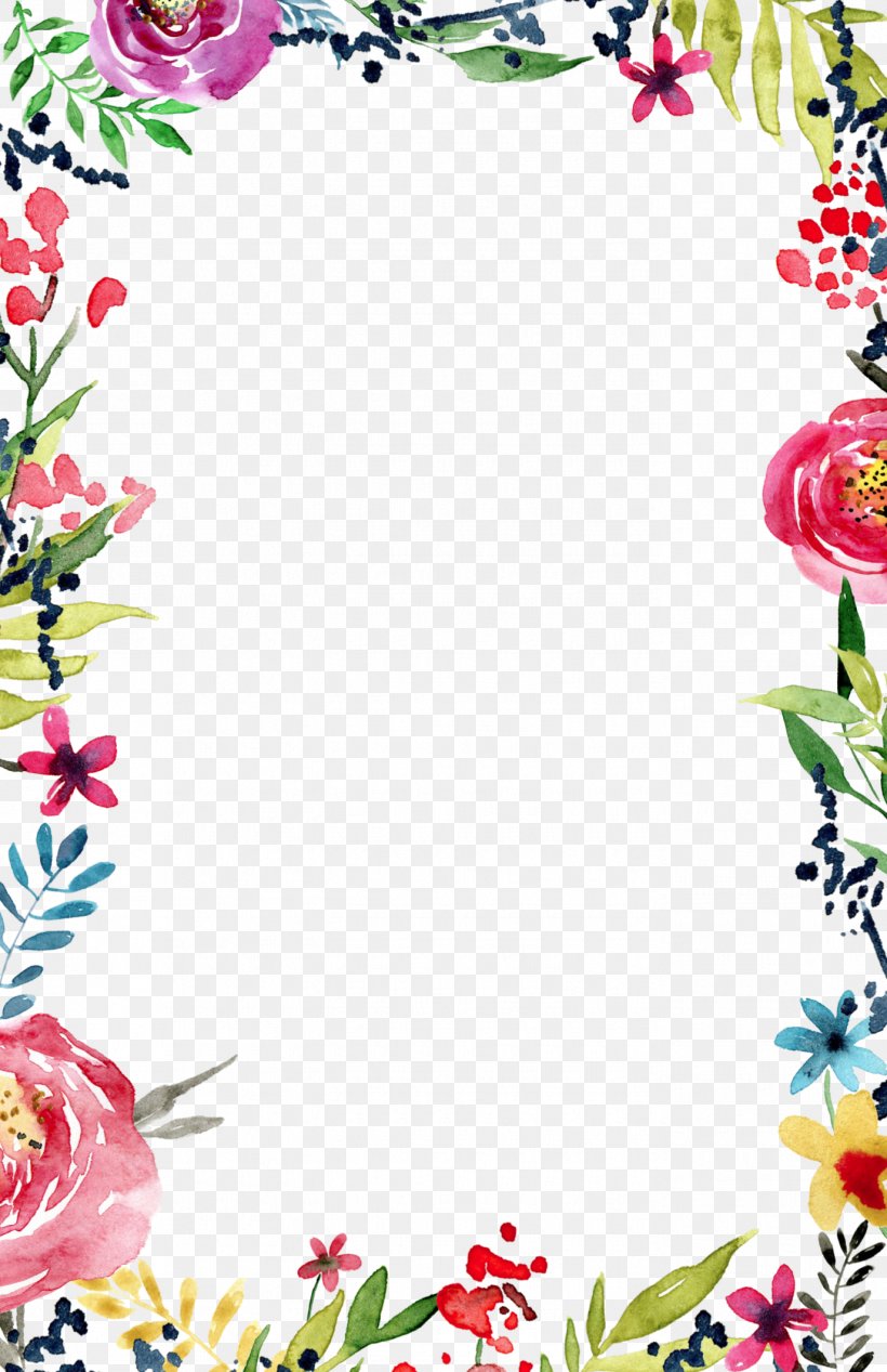 Wedding Invitation Flower Borders And Frames Template Clip