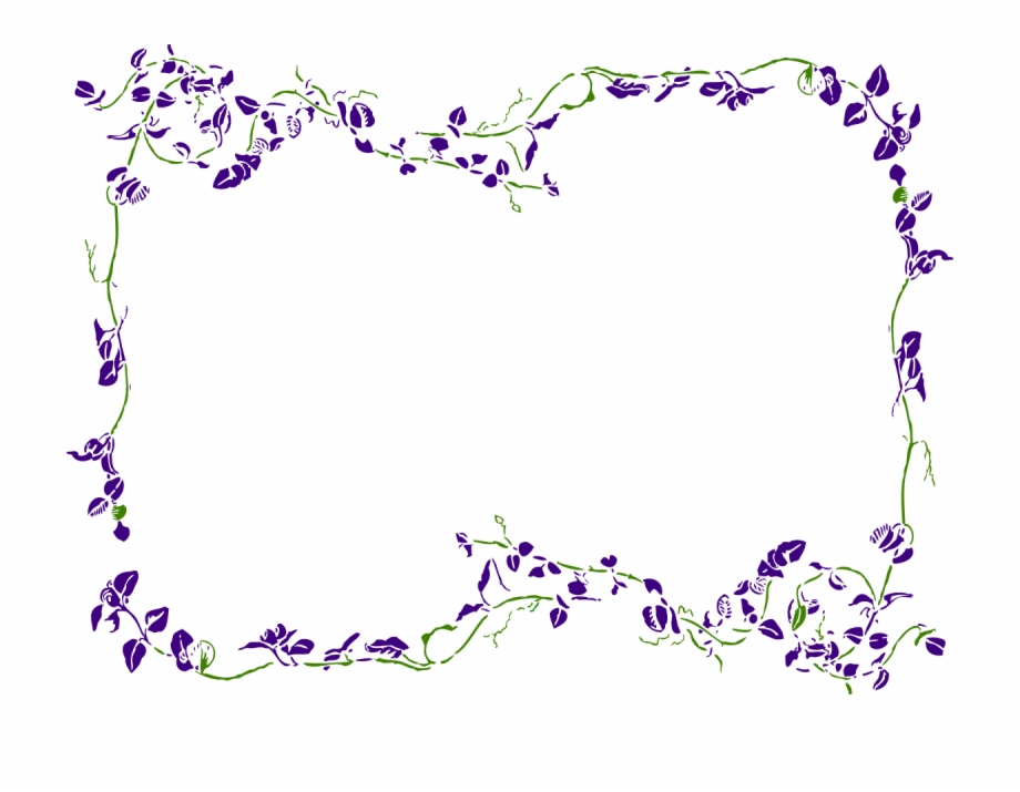 Purple floral border.