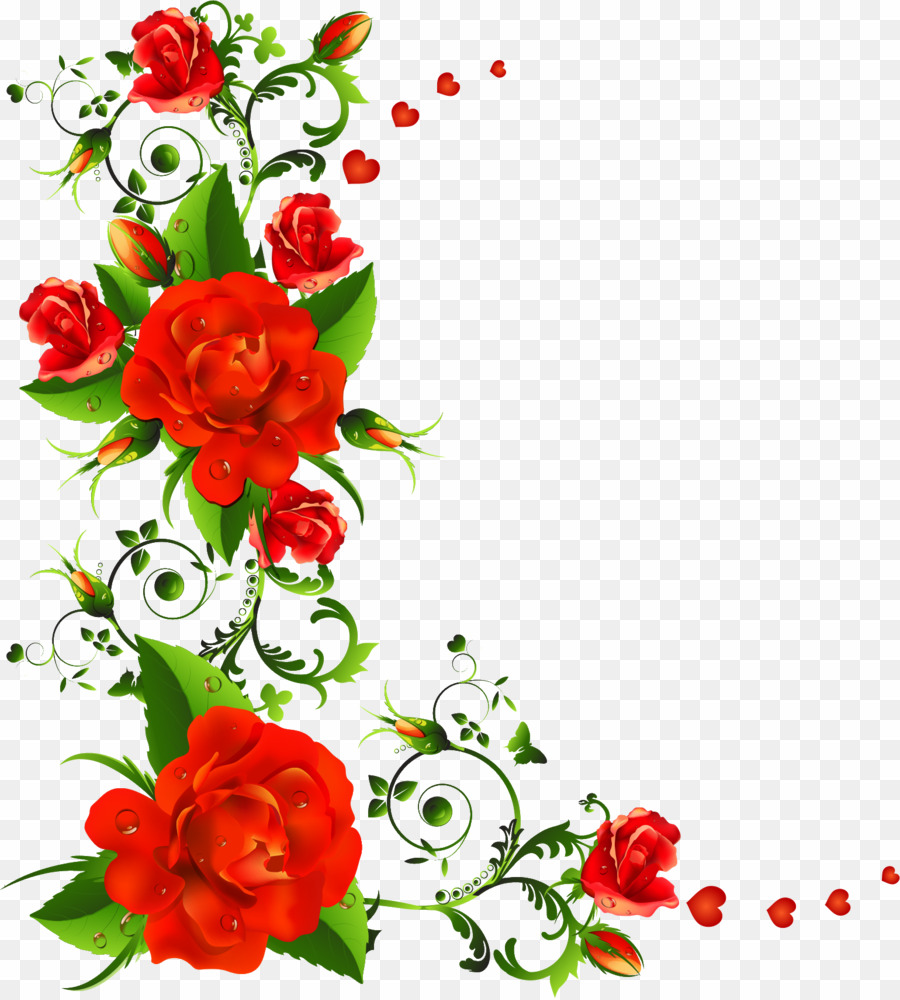 Rose Flowers Border PNG Rose Flower Clipart download