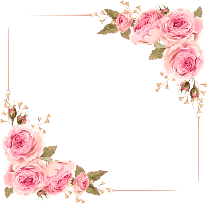 HD Flower Border Clipart Frame Png Free