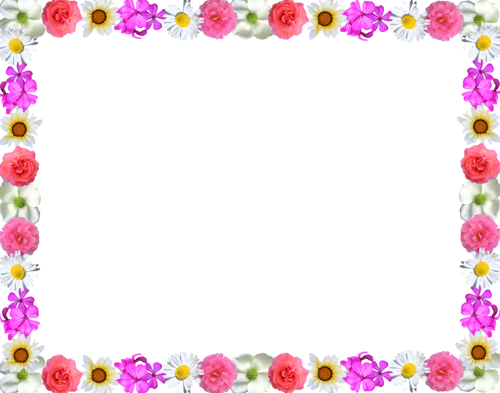 Free Simple Flower Design Border, Download Free Clip Art