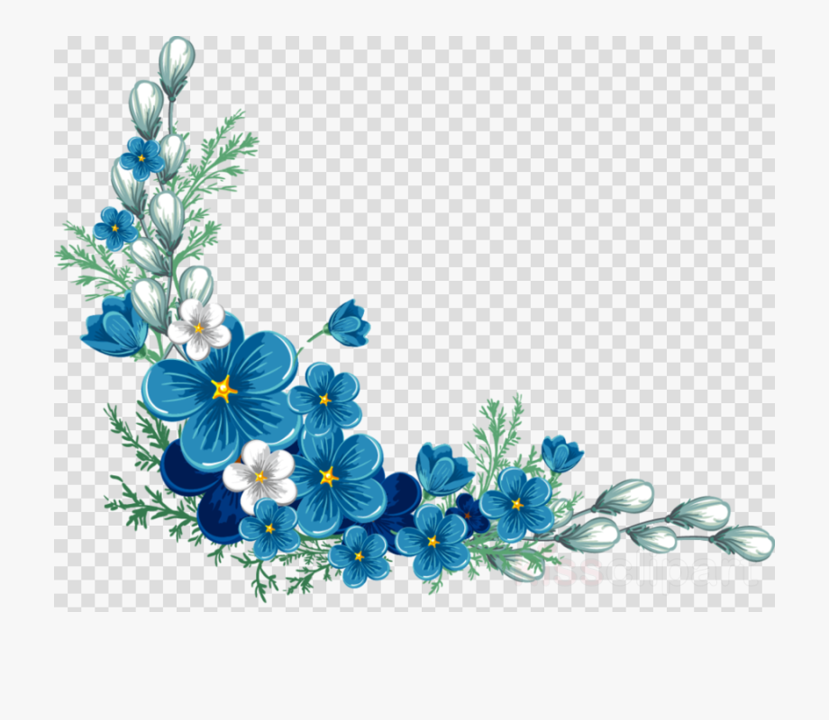 Flower border transparent.