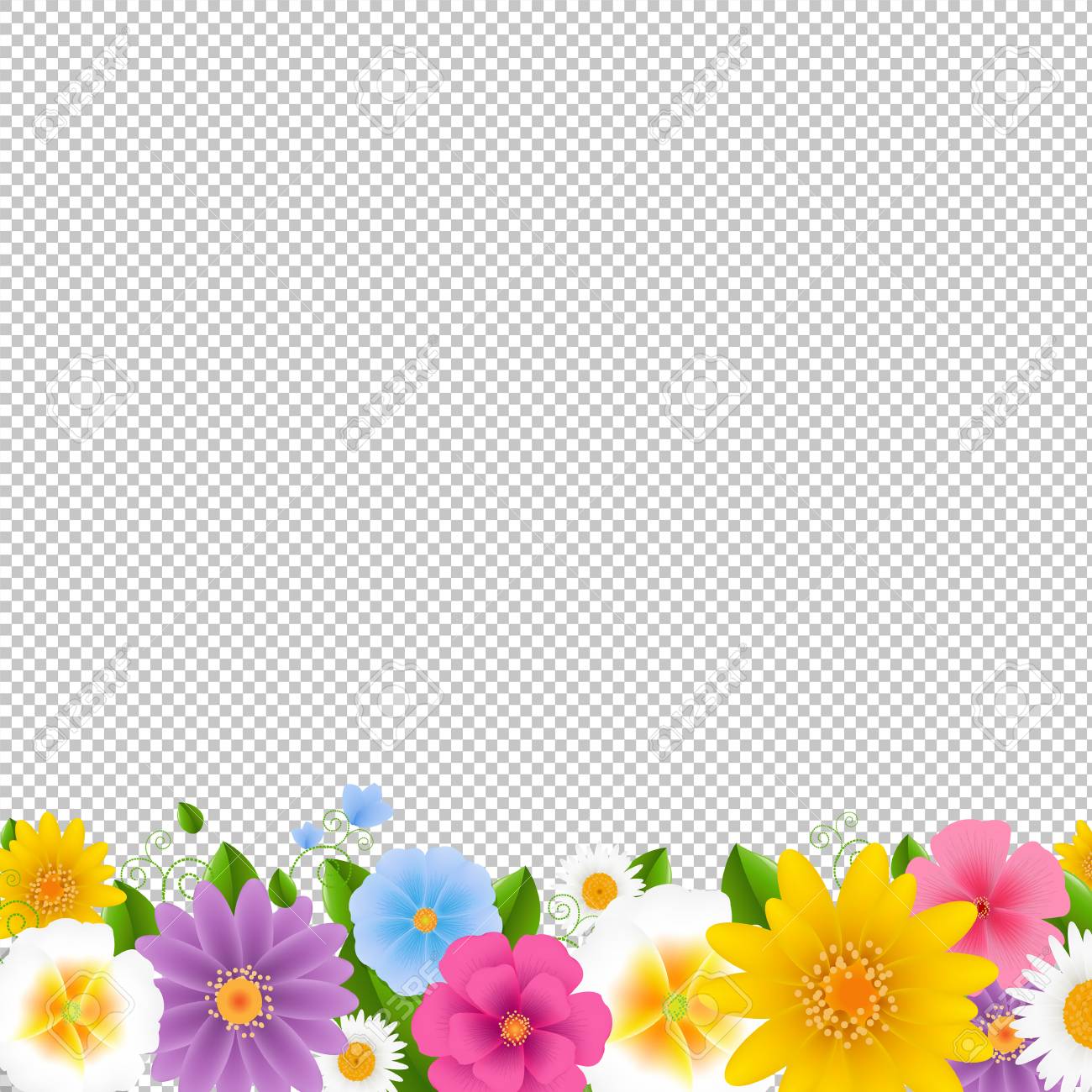 Flower Border Transparent Background