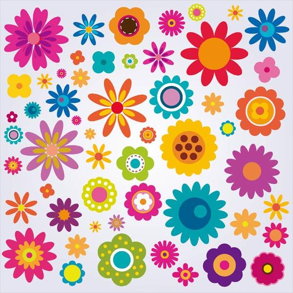 Colorful Flowers Clip Art Pack