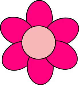 Pink flower clip.