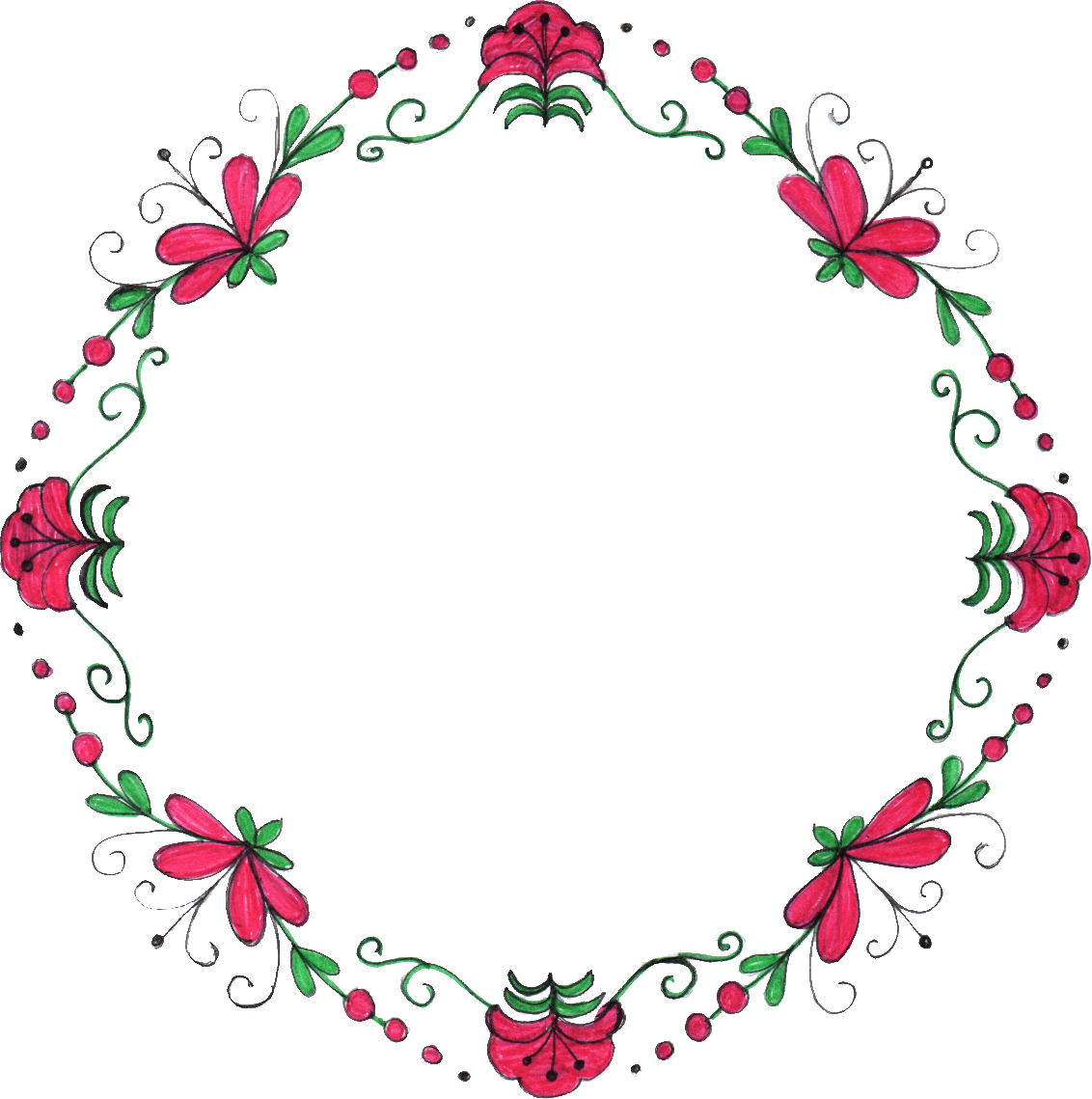 Flower Picture Frames Circle Clip art