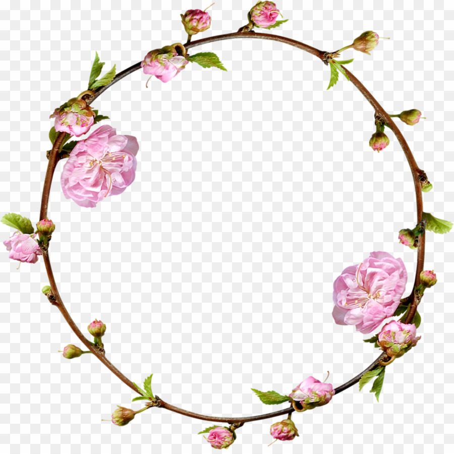 Floral Frame Circle PNG Flower Floral Design Clipart