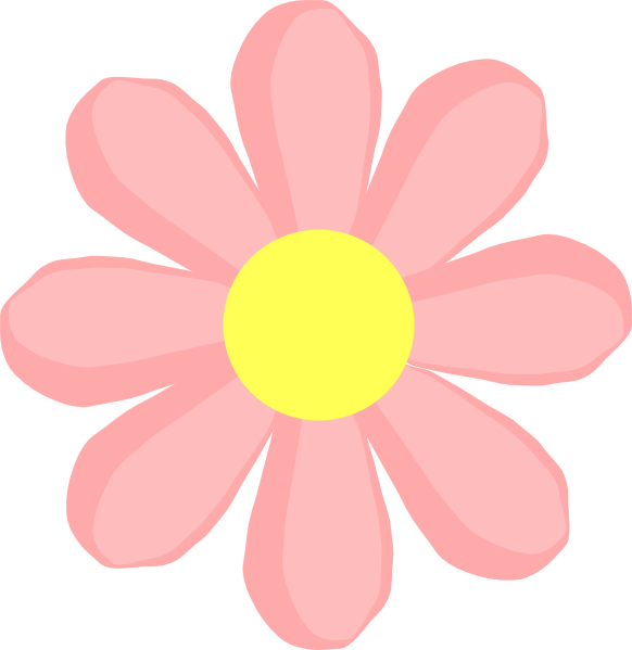 Cute Flower Pink SVG Clip arts download