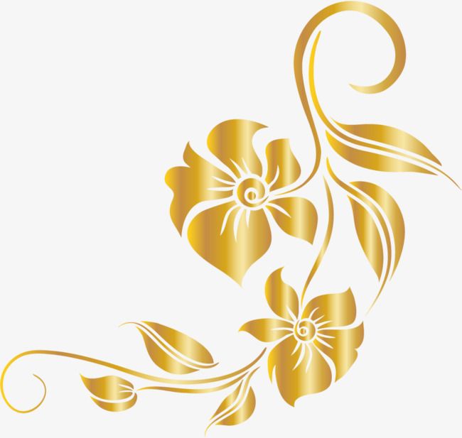 Luxury golden flower.