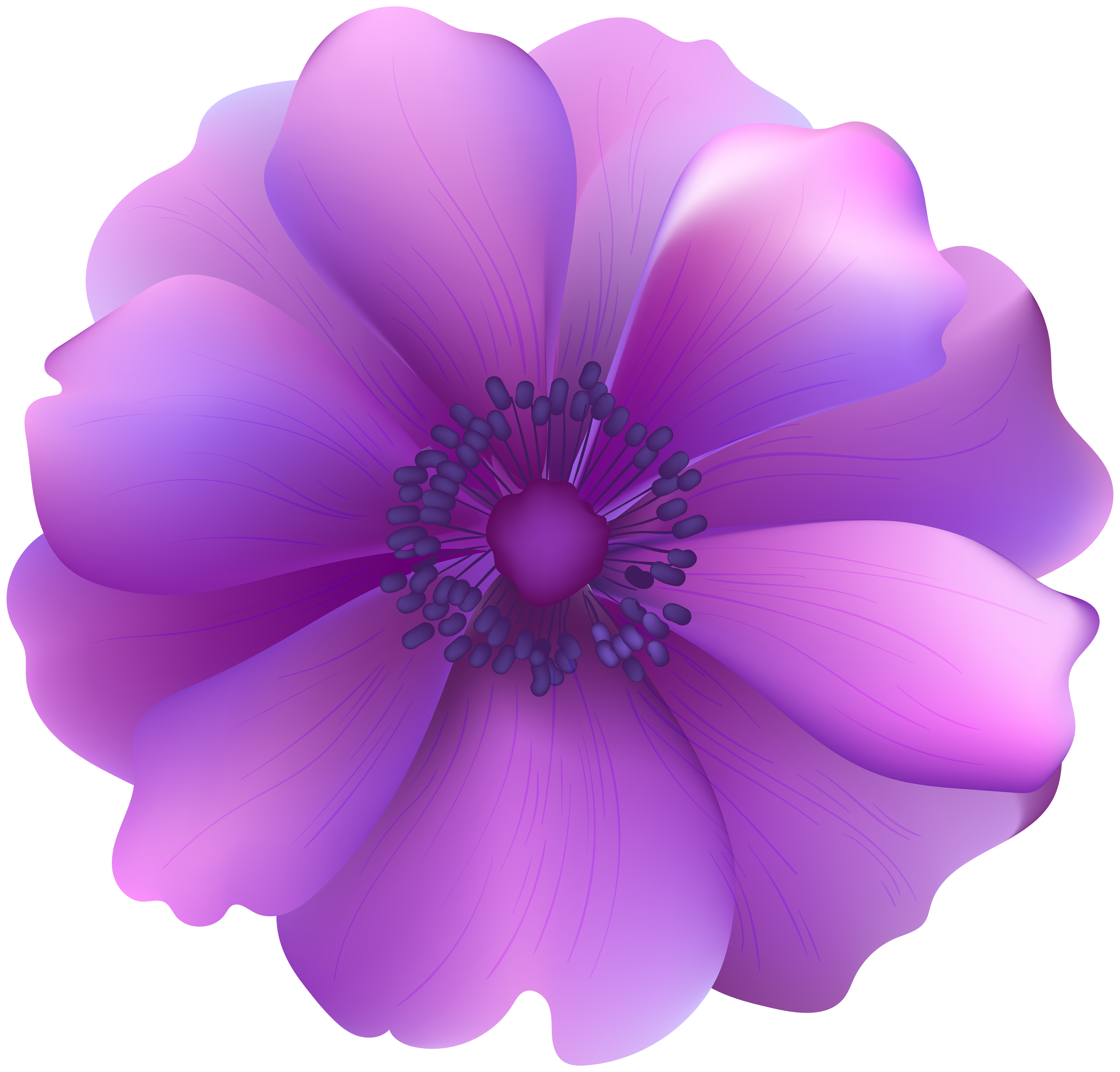 Download Free png Purple Flower Decorative Transparent Clip