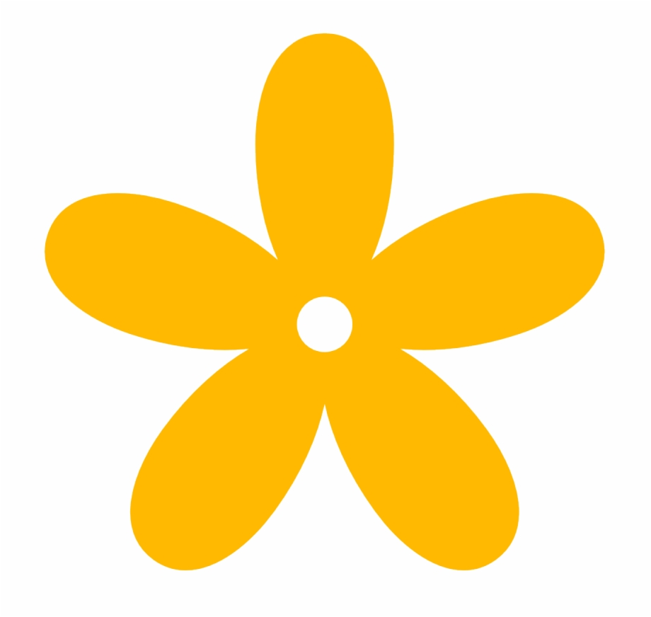 Yellow flower clipart.