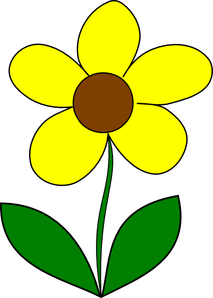 Yellow flower clip.