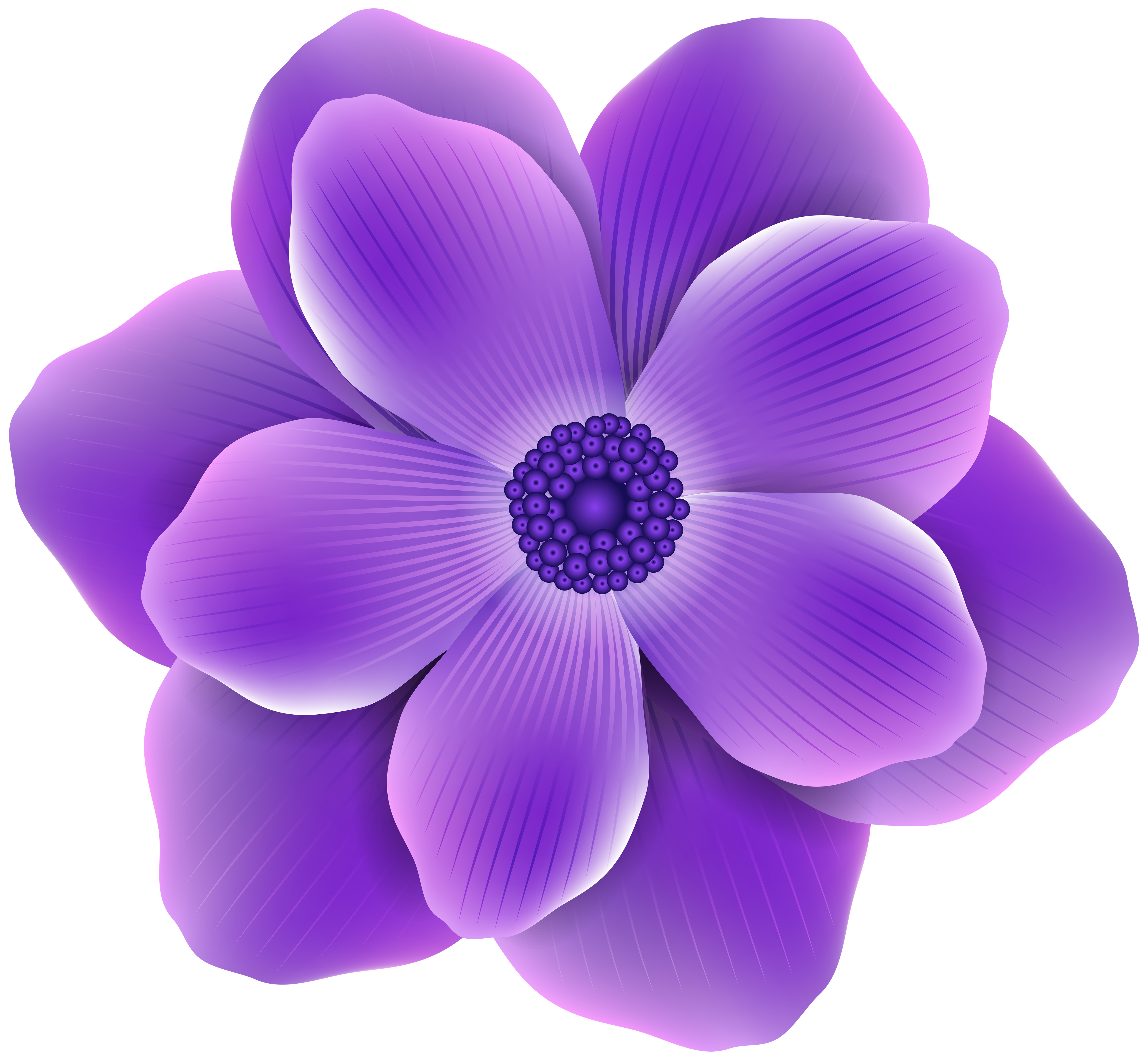Purple Flower PNG Clip Art Image