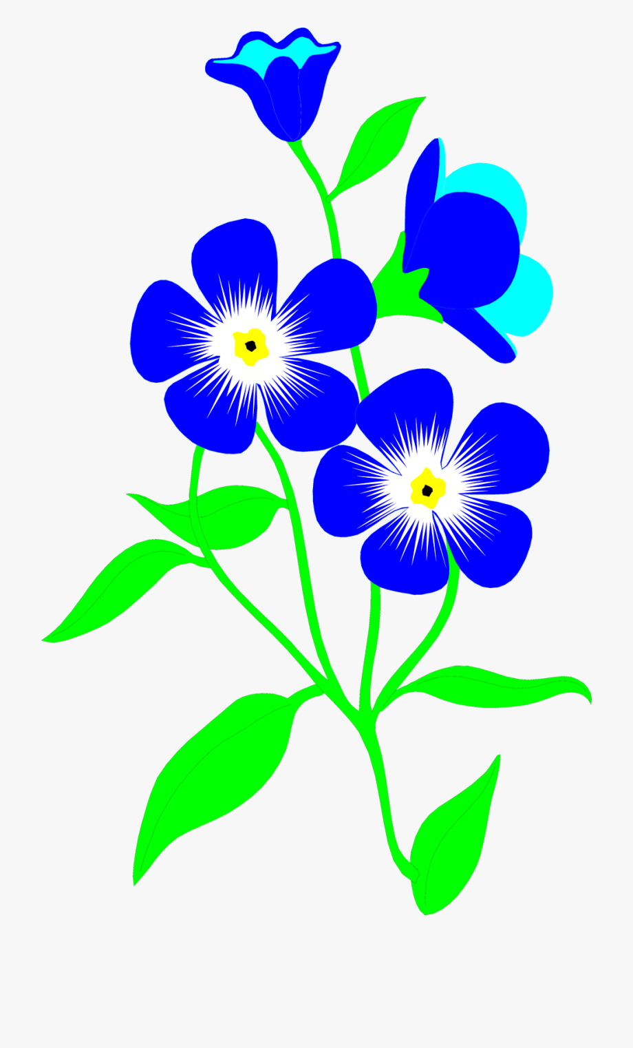 Blue flower clipart.