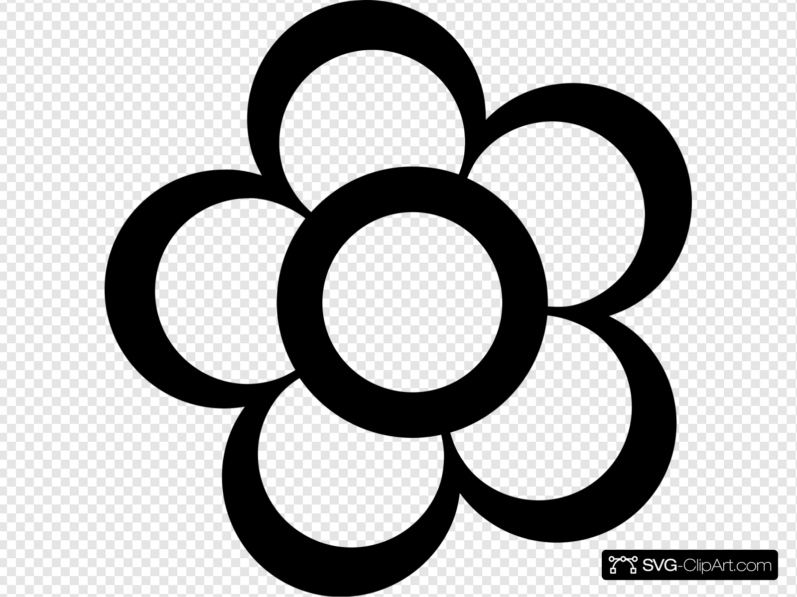 Flower Outline Clip art, Icon and SVG