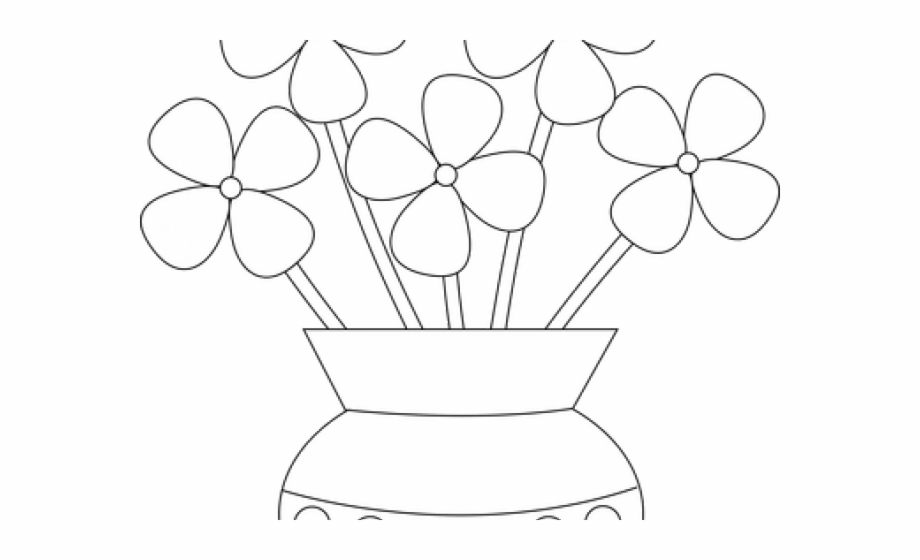 flower outline clipart cartoon