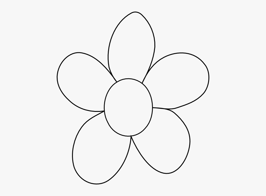 Flower Outline Printable Big Flower Clip Art Vector