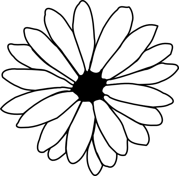 Flower Outline clip art Free vector in Open office drawing