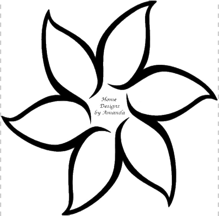 Flower Outline Drawing , Flowers Template PNG clipart