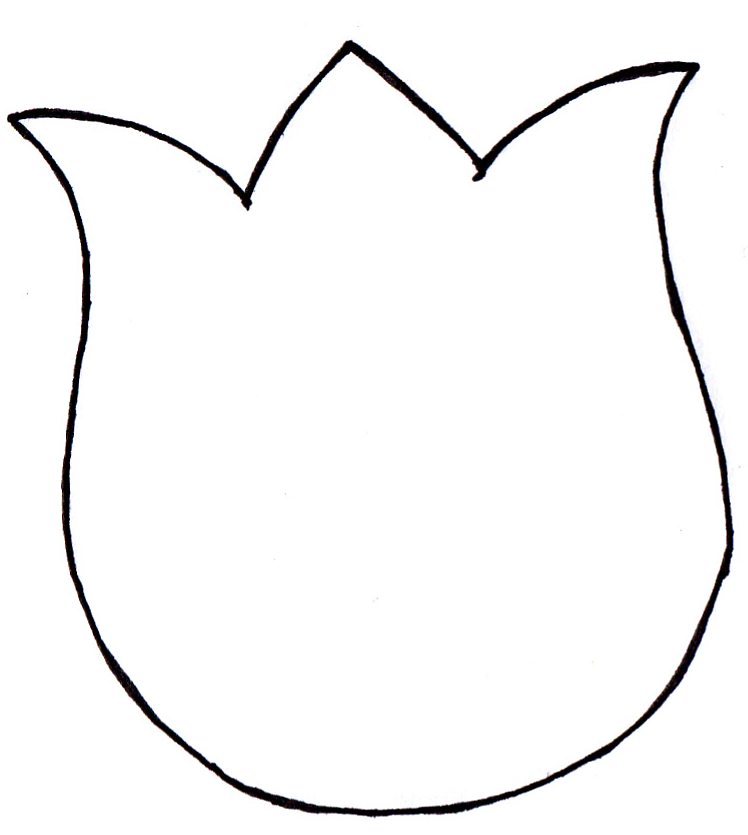 flower outline clipart tulip