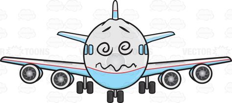 Dazed And Confused Jumbo Jet Plane Emoji