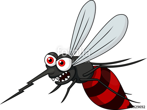Angry mosquito cartoon