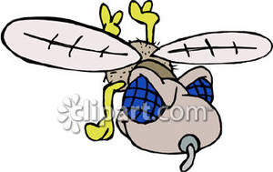 An Angry Cartoon Fly Royalty Free Clipart Picture
