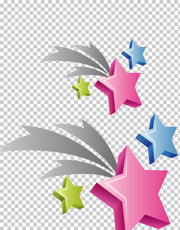 Star Explosion Color, simple fly PNG clipart