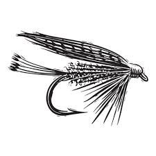 Drawing dry fly.