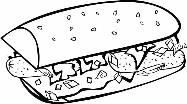 Fast Food Clipart Black And White