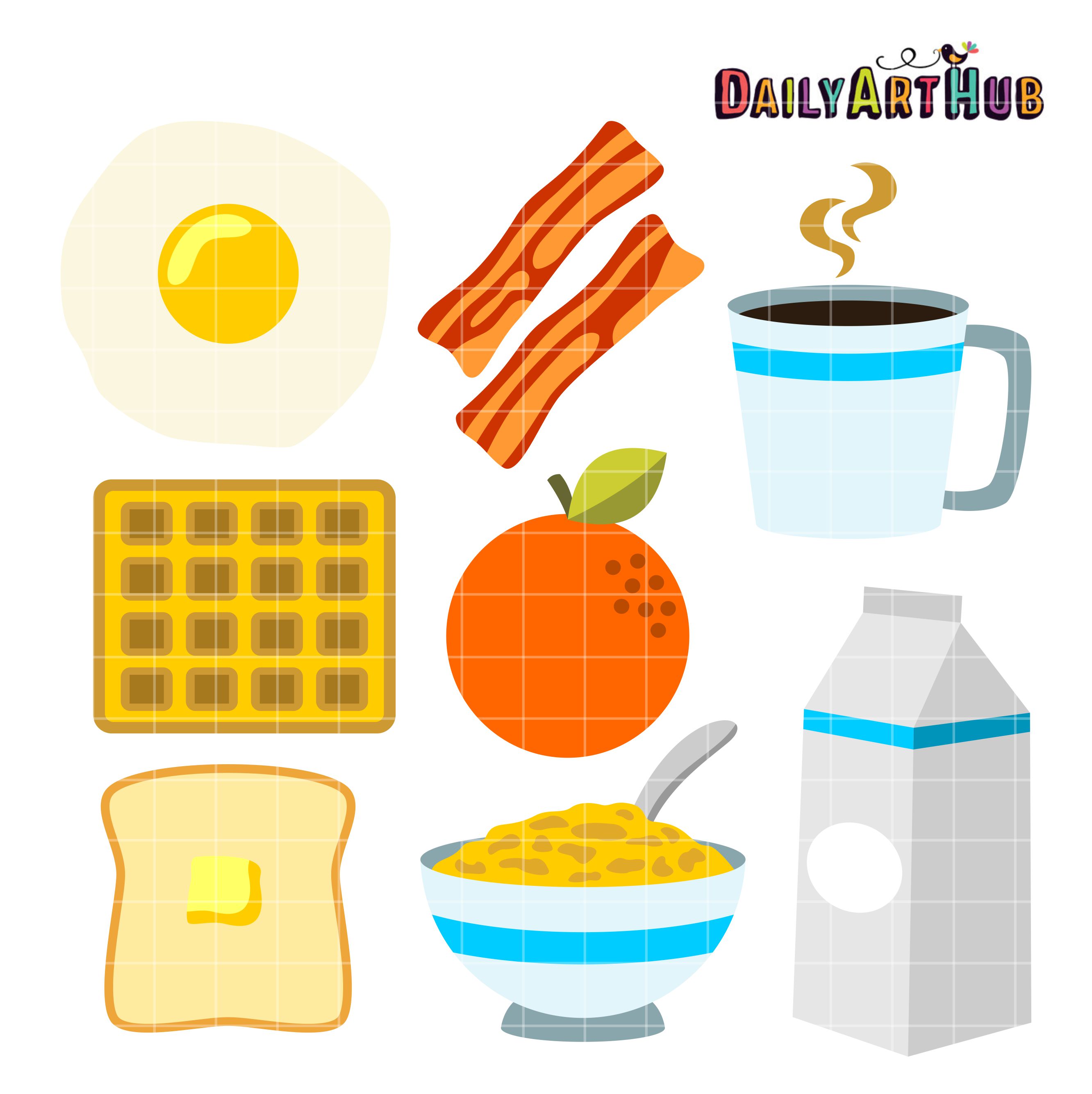 Breakfast Foods Clip Art Set