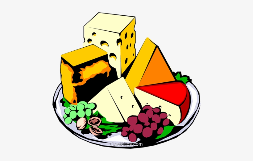 Cheese Platter Royalty Free Vector Clip Art Illustration