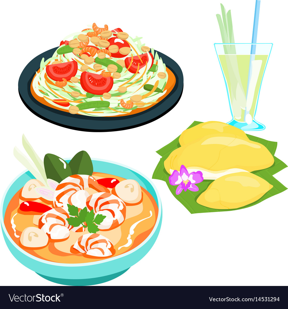 Popular thai food.