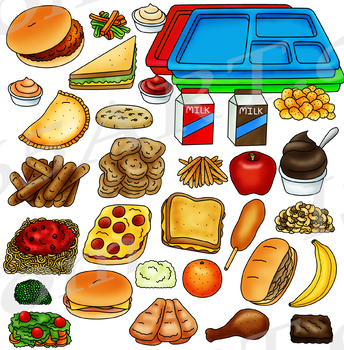 Cafeteria food clipart.