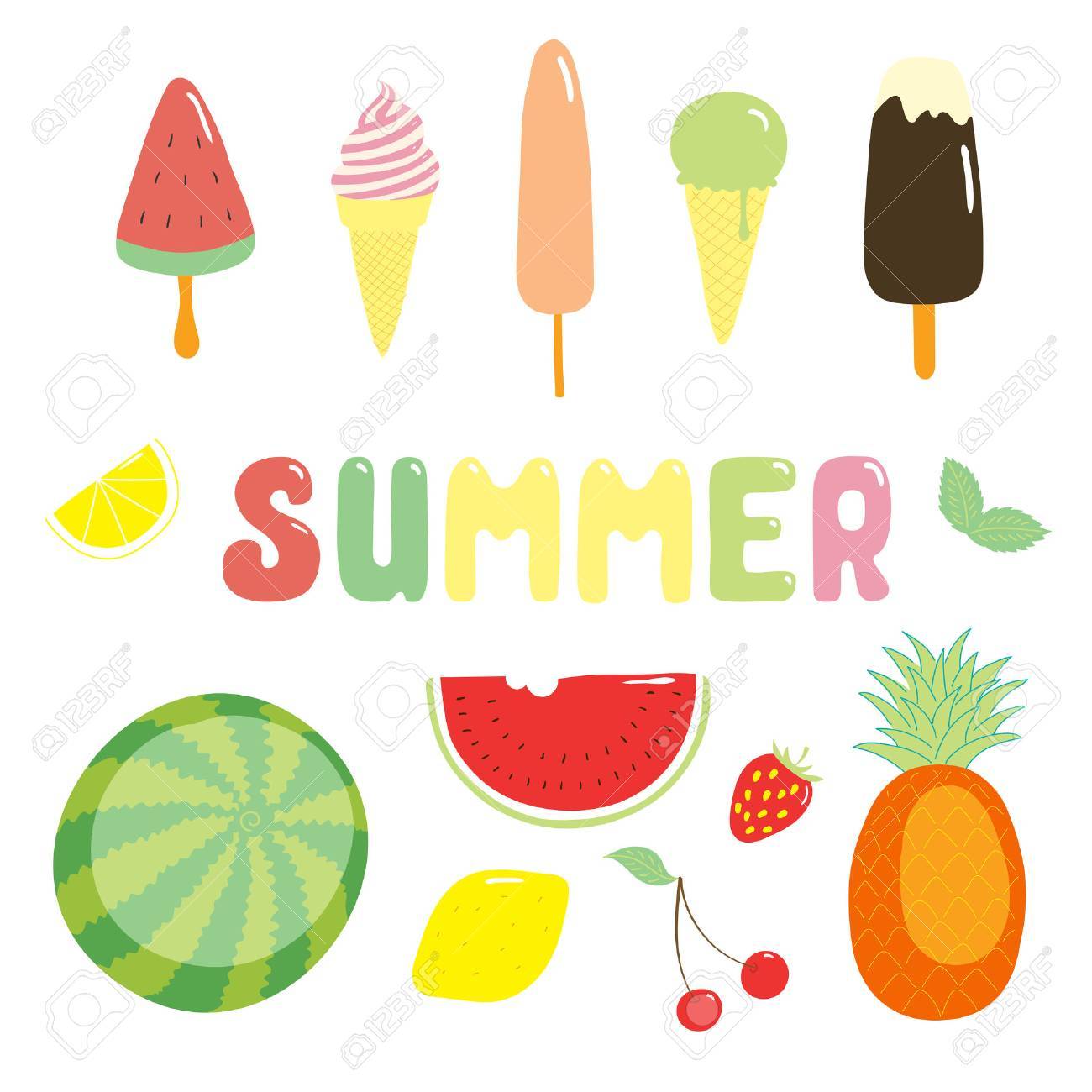 Summer food clipart