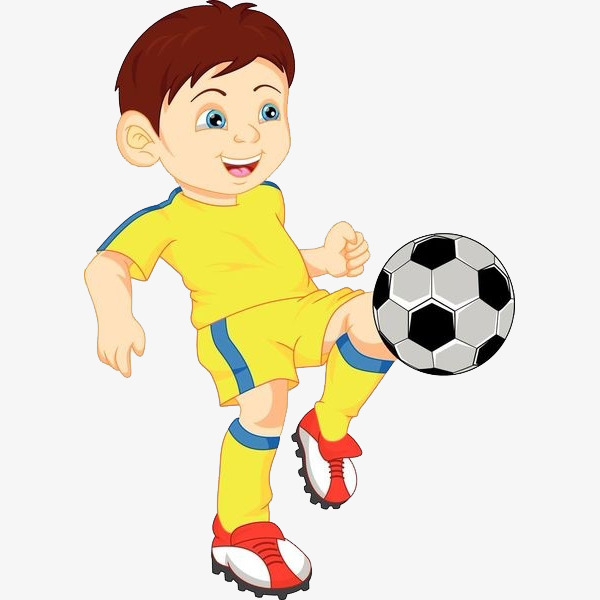 Boy playing football.