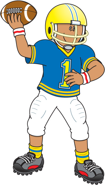 Kid football player clipart free images