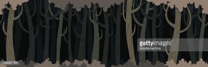 Seamless Dark Forest Background Clipart Image
