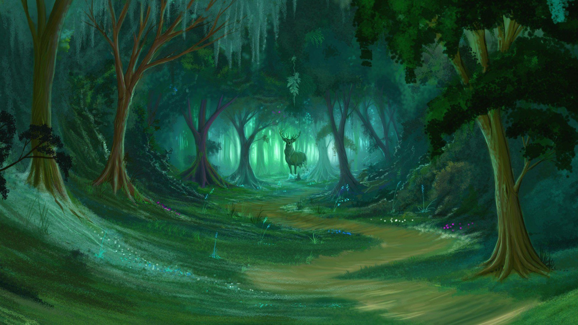 Fantasy forest clipart