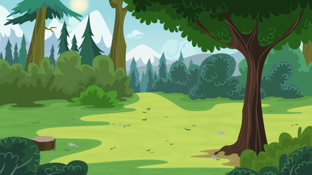 Forest cartoon background.