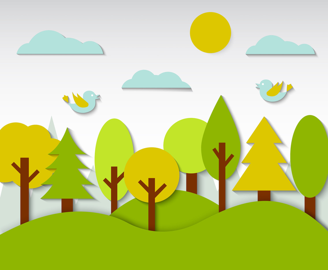 Free Kids Forest Background Vector Vector Art